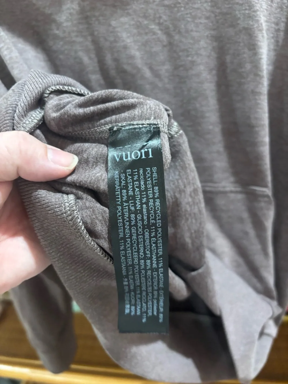 Vuori Women's Hooded Pullover Sweatshirt - Heather Mauve - Picture 3 of 5